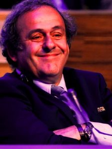 UEFA's Michel Platini with timepiece