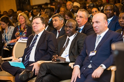 Qalaa chair and CEO Ahmed Heikal with former EU President José Manuel Barroso, March 2013 