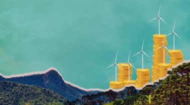 Brazil branding landscape and coins no text or logos