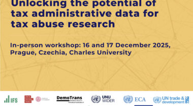 In person workshop Unlocking the potential of tax administrative data for tax abuse research