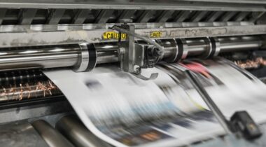 A newspaper being printed - UNSPLASH A newspaper being printed