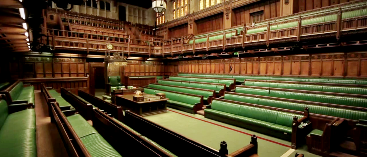 The House of Commons completely empty