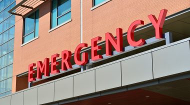 Emergency sign outside a hospital